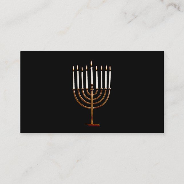 Tarjeta De Visita Velas de Jánuca Chanukah Hanukah Hannukah Menorah (Anverso)