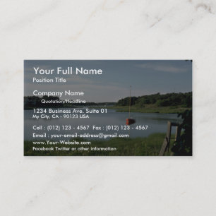 Tarjeta De Visita Velero, cala de Stepstone, Cape Cod, Massachusetts