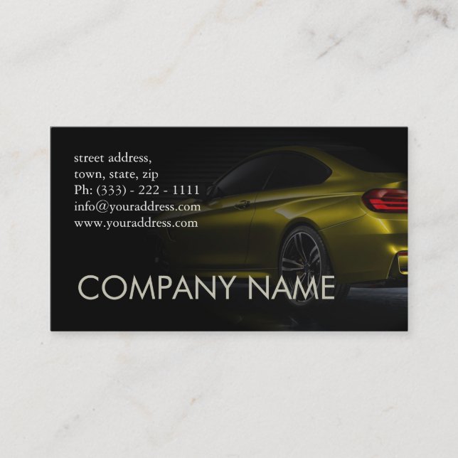 Tarjeta De Visita Velocidad automotriz que compite con la parte (Anverso)