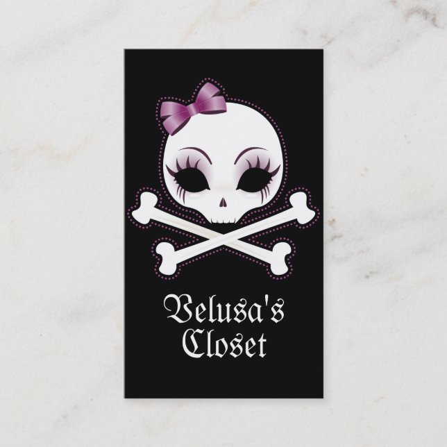 Tarjeta De Visita VelusaSkullie (Anverso)