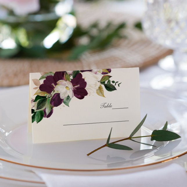 Tarjeta De Visita Velvet Magnolia Flowers monogram Wedding (Subido por el creador)