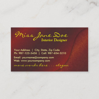 Tarjeta De Visita velvet paisley