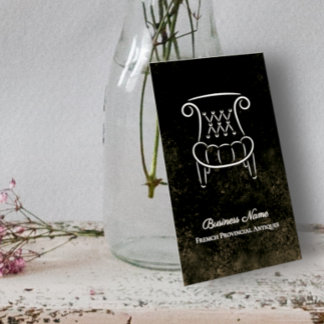 Tarjeta De Visita Vendedor de antigüedades de vintage francés