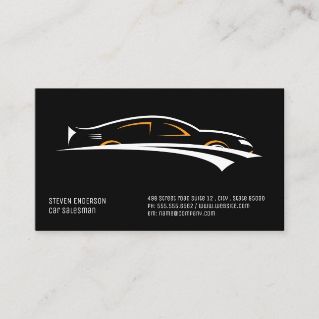 Tarjeta De Visita Vendedor de coches | Icono de coche (Anverso)
