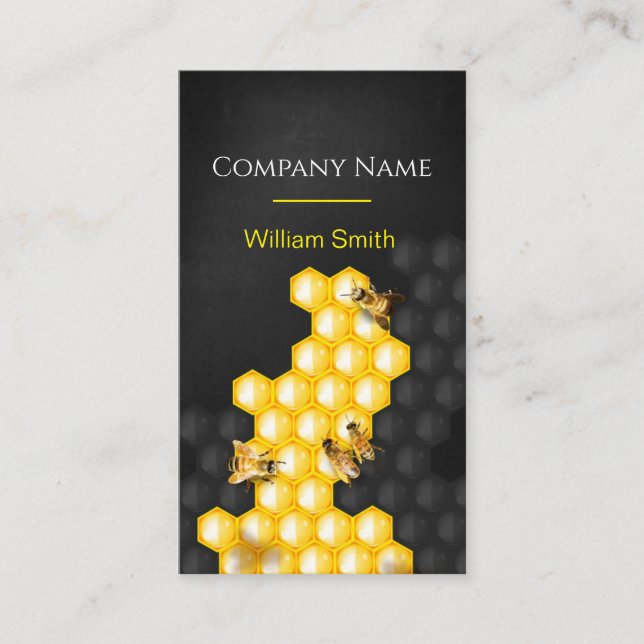 Tarjeta De Visita Vendedor de miel: apicultor (Anverso)