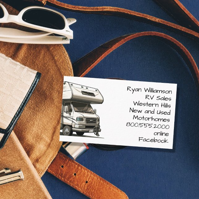 Tarjeta De Visita Vendedor de RV Autocaravanas Camping Trailers (Subido por el creador)