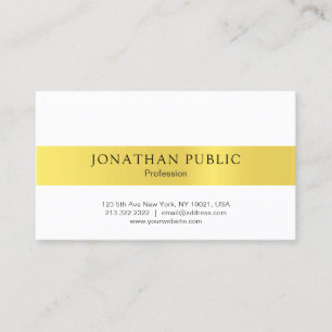Tarjeta De Visita Vendedor de tienda de joyería de oro elegante y mo