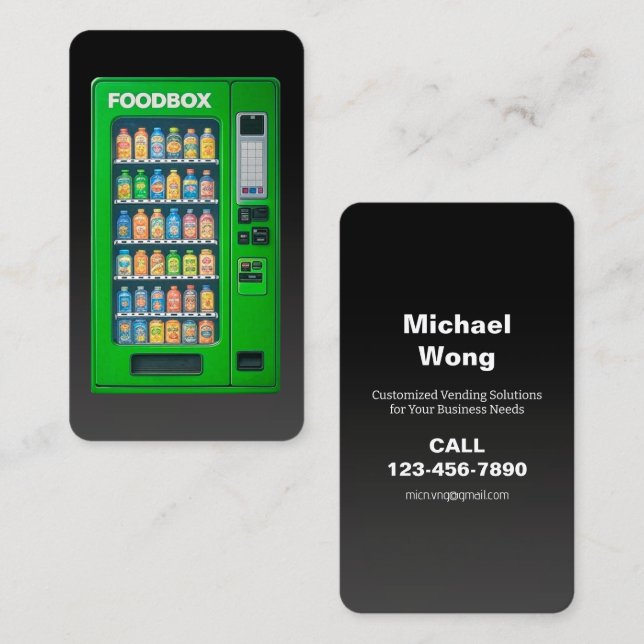 Tarjeta De Visita Vending Machine Maintenance (Anverso / Reverso)