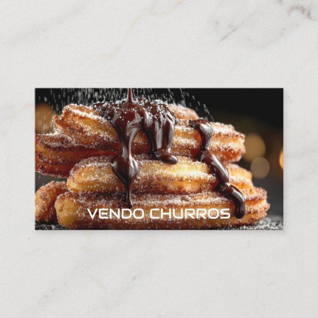 Tarjeta De Visita Vendo churros (Anverso)