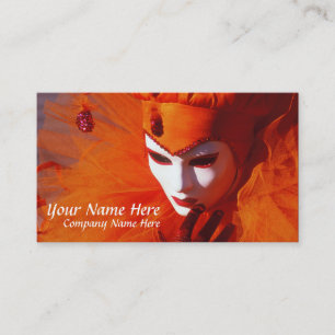 Tarjeta De Visita Venecia, Italia (IT) - Vestido de carnaval Naranja