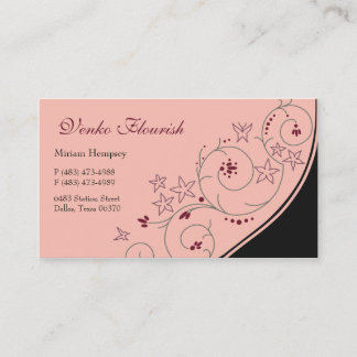 Tarjeta De Visita Venko Flourish Business Cards
