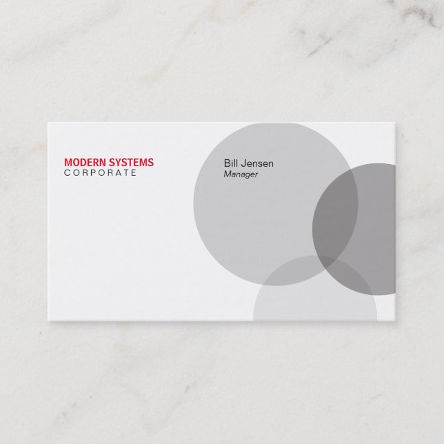 Tarjeta De Visita Venn circular (Anverso)