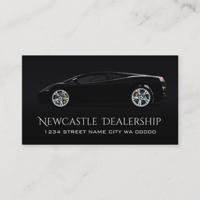 Tarjeta De Visita Venta automática de distribuidores negros modernos (Anverso)