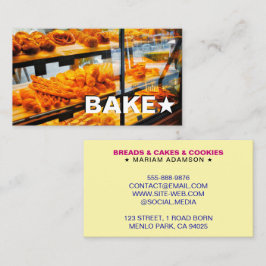 Tarjeta De Visita Venta de Repostería, Puesto de Tartas, Panadería d
