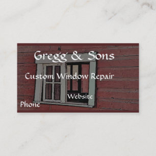 Tarjeta De Visita Ventana de Barro Rojo