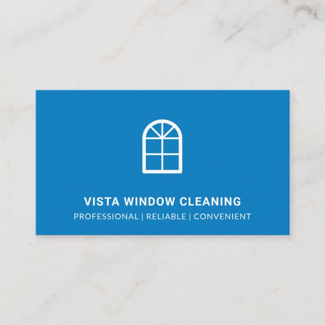 Tarjeta De Visita Ventana de limpieza de ventanas con arco Ventana a (Anverso)