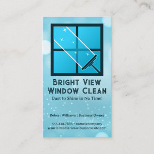 Tarjeta De Visita Ventana de vidrio de limpieza de colas