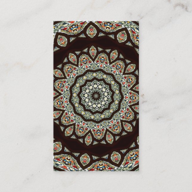 Tarjeta De Visita Ventana de vidrio templado Kaleidoscope 13 (Anverso)