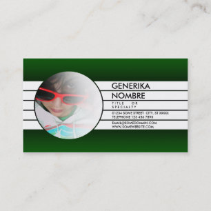 Tarjeta De Visita ventana descolorida verde