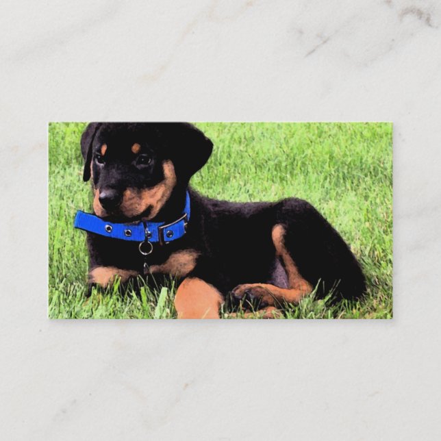 Tarjeta De Visita ventana emergente de rottweiler (Anverso)