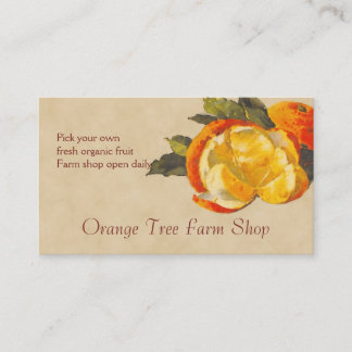 Tarjeta De Visita Ventas anaranjadas de la fruta