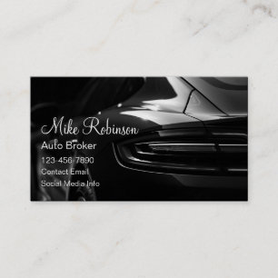 Tarjeta De Visita Ventas de automóviles de Classy Auto Broker Thick