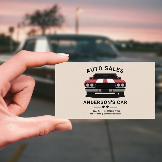 Tarjeta De Visita Ventas de Autos (Auto Sales Business Card)