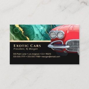 Tarjeta De Visita Ventas de autos, Coche deportivo rojo, Foto, Abstr