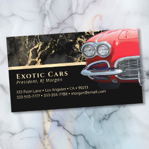 Tarjeta De Visita Ventas de Autos, Coche Deportivo Rojo, Tu Foto, Ve