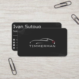 Tarjeta De Visita Ventas de coches elegantes y negros