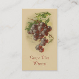 Tarjeta De Visita Ventas de la fruta de las uvas rojas