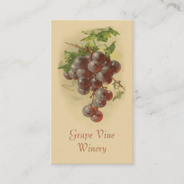 Tarjeta De Visita Ventas de la fruta de las uvas rojas