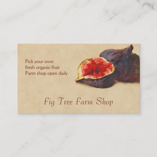 Tarjeta De Visita Ventas de la fruta del higo (Anverso)