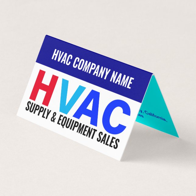 Tarjeta De Visita Ventas de suministros y equipos - HVAC (Anverso)