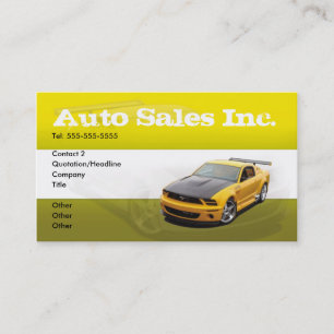 Tarjeta De Visita Ventas del coche, ventas autos