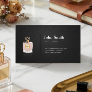 Tarjeta De Visita Ventas Perfume - Negro profesional