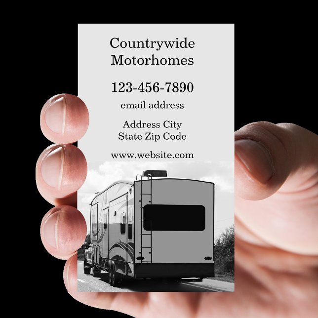 Tarjeta De Visita Ventas RV de Motorhome (Subido por el creador)