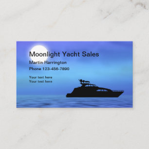 Tarjeta De Visita Ventas y mantenimiento del barco del yate