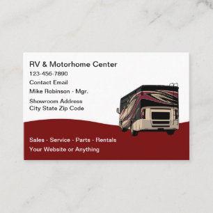 Tarjeta De Visita Ventas y servicio de autocaravanas recreativas