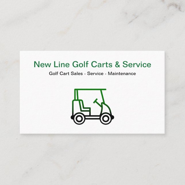 Tarjeta De Visita Ventas y servicio del carro de golf (Anverso)