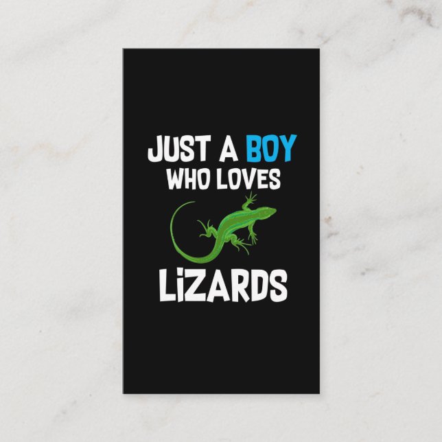 Tarjeta De Visita Ventilador de Lizard, Mascota animal reptile (Anverso)