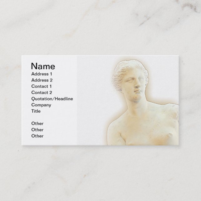 Tarjeta De Visita Venus de Milo (Anverso)