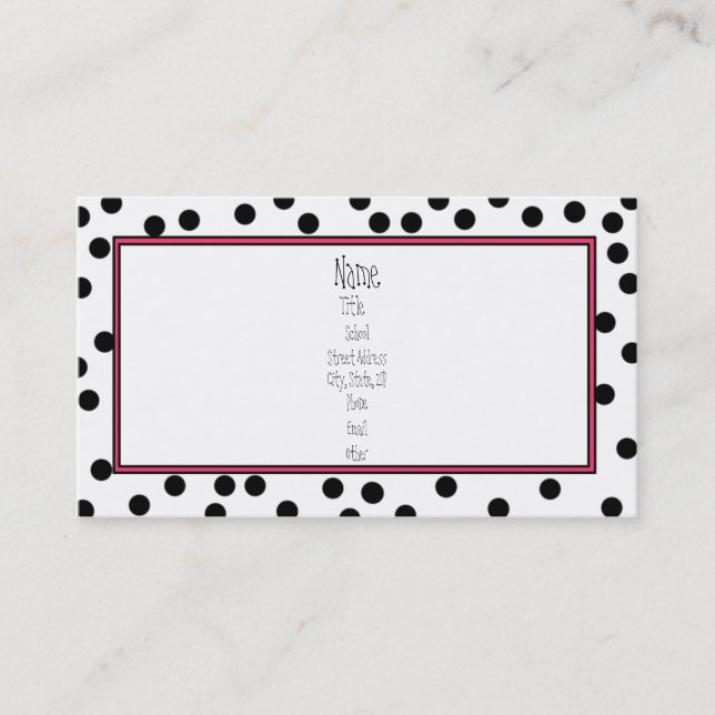 Tarjeta De Visita Ver puntos (Anverso)