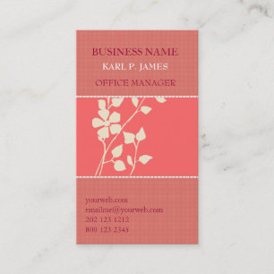 Tarjeta De Visita Verano bonito floral