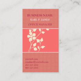 Tarjeta De Visita Verano bonito floral