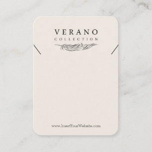 Tarjeta De Visita Verano Poderoso collar vertical