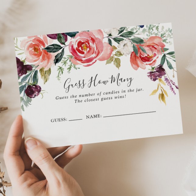 Tarjeta De Visita Verano tropical colorido adivina cuántas cartas de (Subido por el creador)