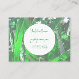 Tarjeta De Visita Verano Vibes Palm Tree deja Pastel verde pálido