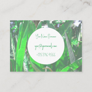 Tarjeta De Visita Verano Vibes Palm Tree deja Pastel verde pálido