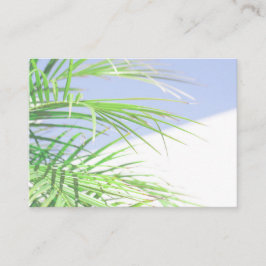 Tarjeta De Visita Verano Vibes Palm Tree deja Pastel verde pálido